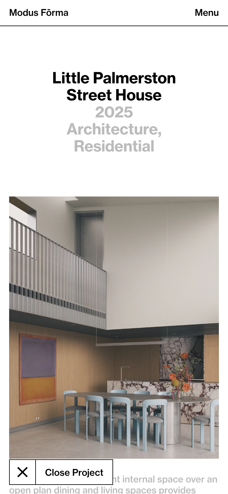 Modus Fōrma · Little Palmerston Street House - mobile