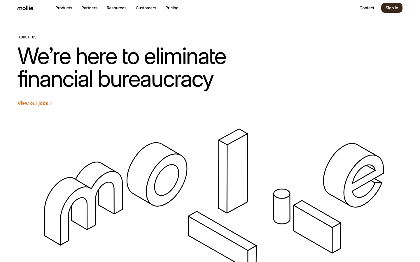 High-contrast layout featuring a bold, oversized sans-serif headline and a clean isometric line-art illustration. The composition relies on generous white space and a strict monochromatic palette. · fintech hero, isometric line art, minimalist corporate, swiss typography, high contrast white background