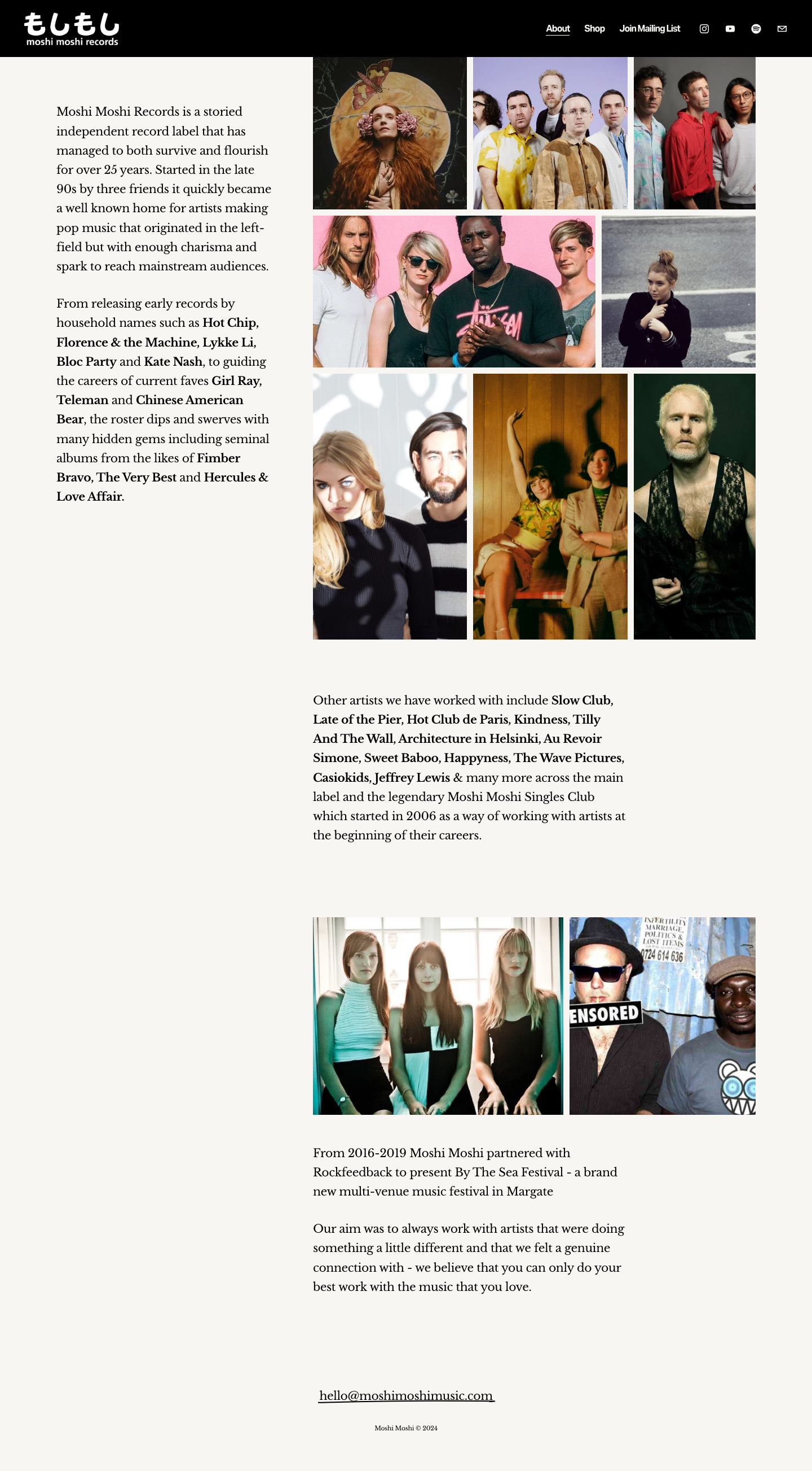 Moshimoshimusic — About - full page scroll