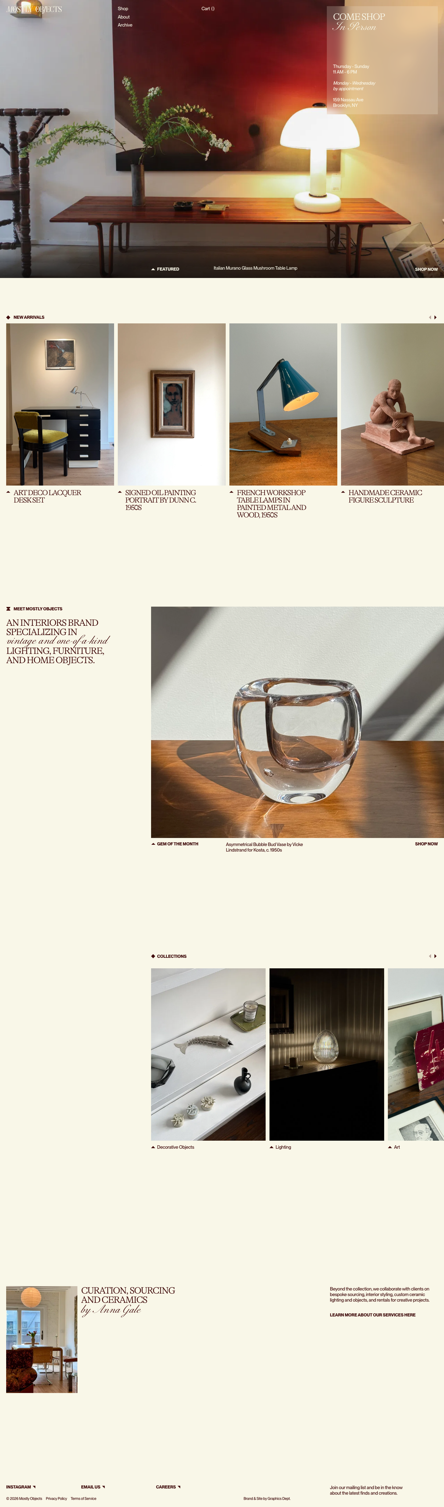 Mostly Objects - full page scroll
