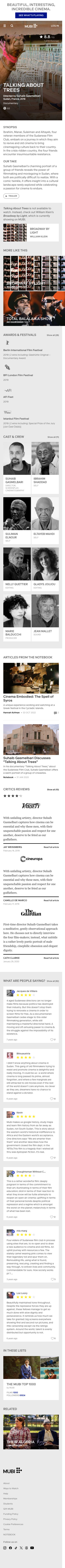 Mubi - mobile full page