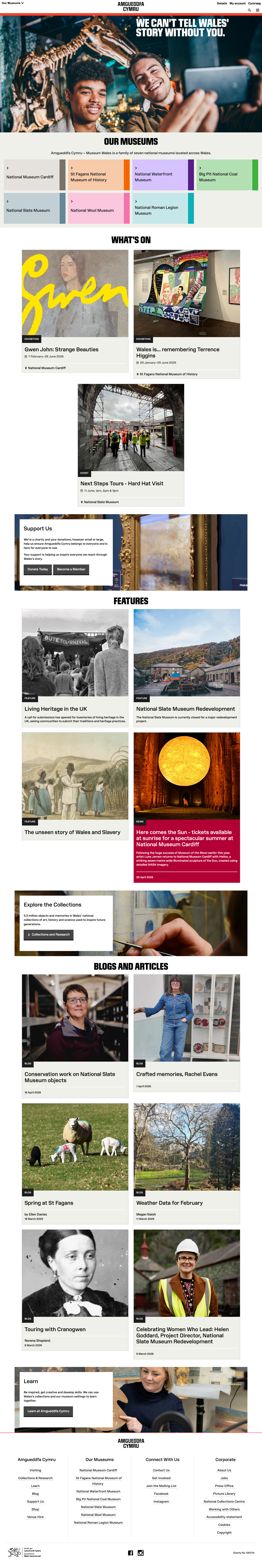 Museum Wales - full page scroll