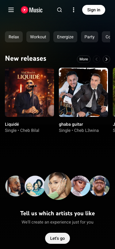 Music Youtube — About - mobile