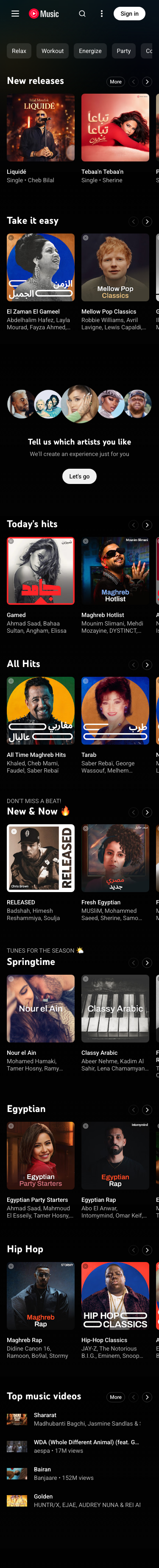 Music Youtube — Sign up - mobile full page