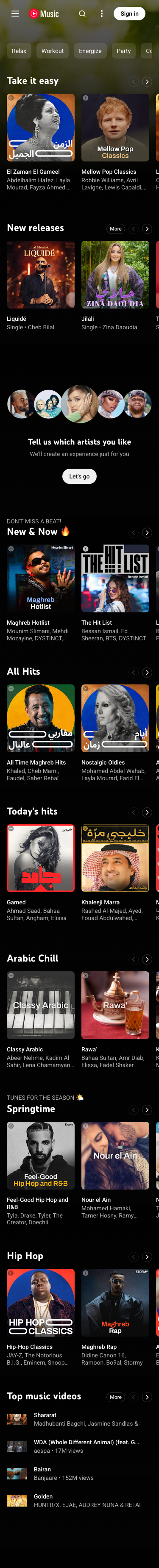Music Youtube — Pricing - mobile full page