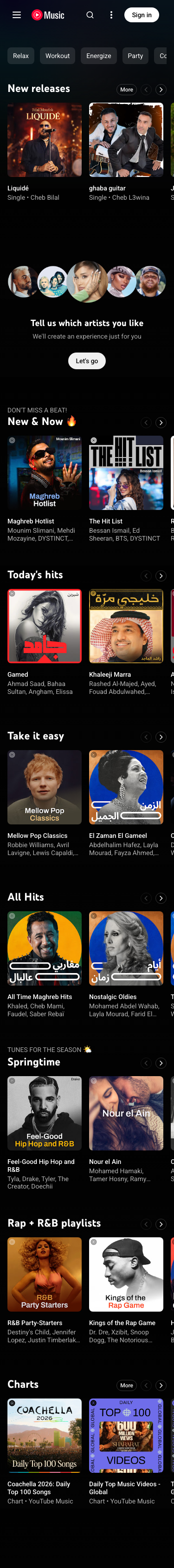 Music Youtube — Sign up - mobile full page