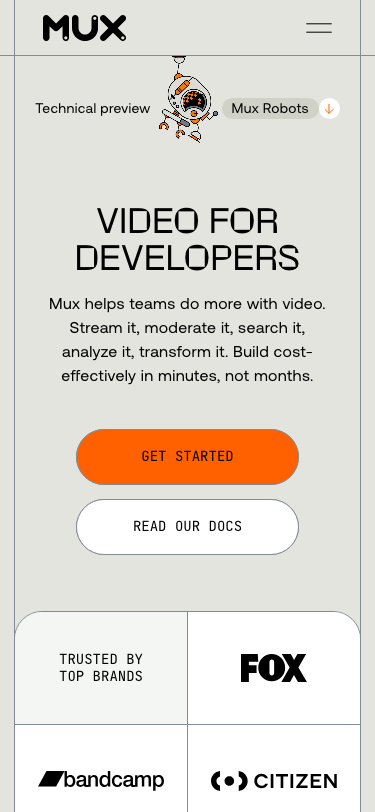 Video API for developers | Mux - mobile