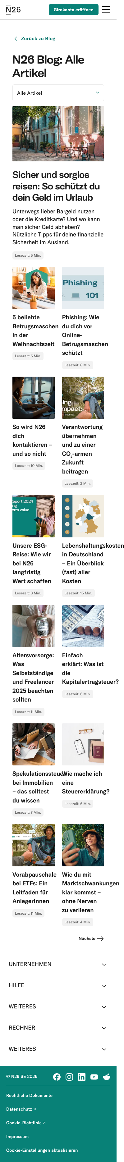N26 - mobile full page