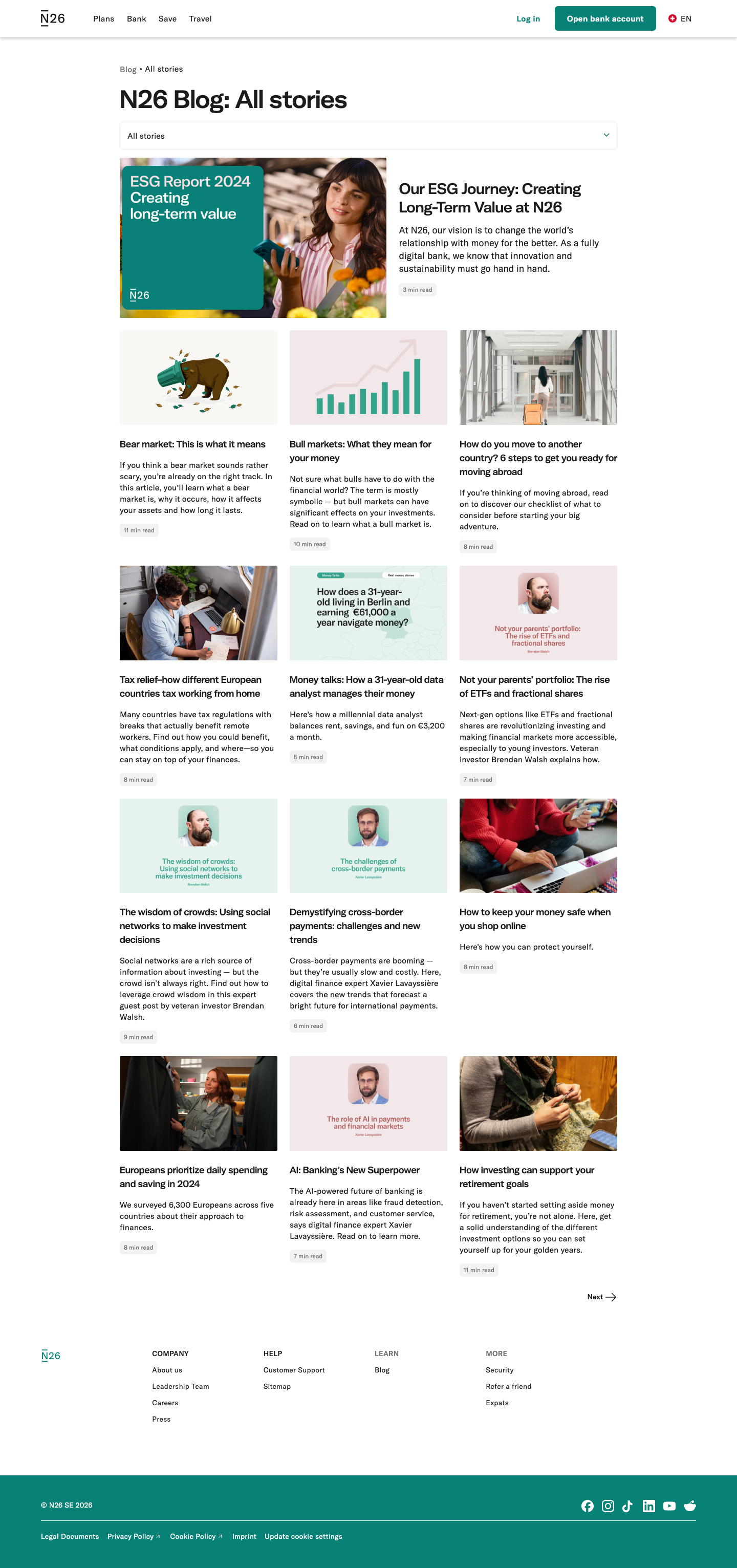 N26 - full page scroll
