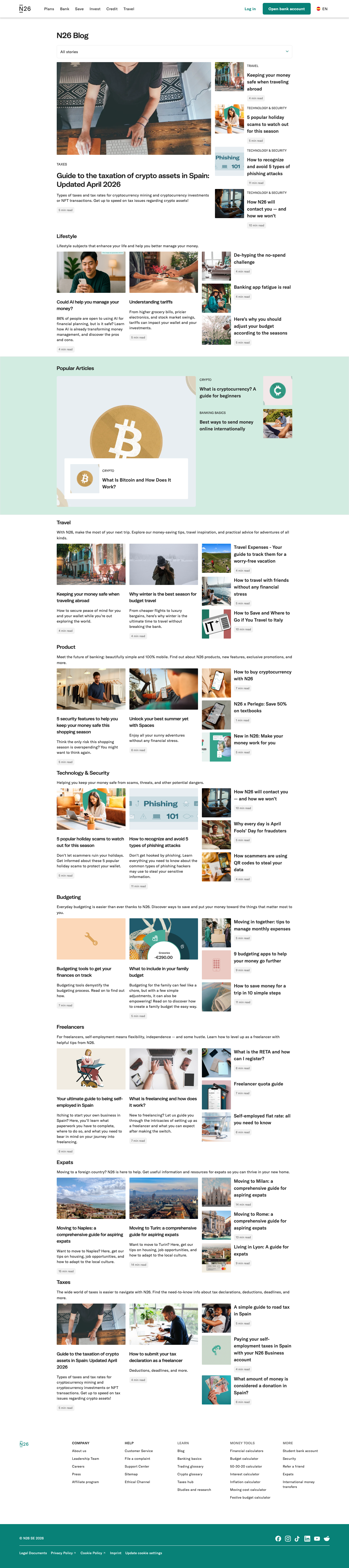 N26 - full page scroll