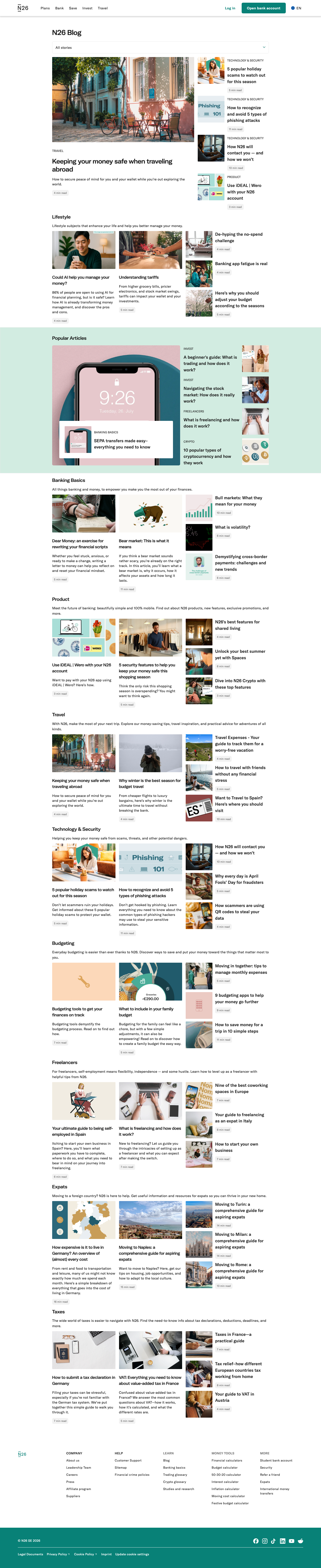 N26 - full page scroll