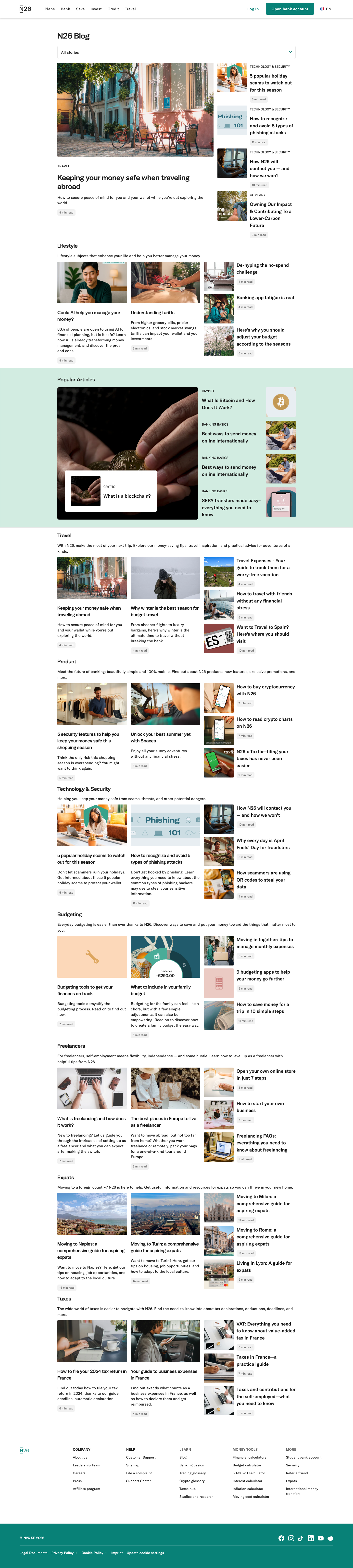 N26 - full page scroll