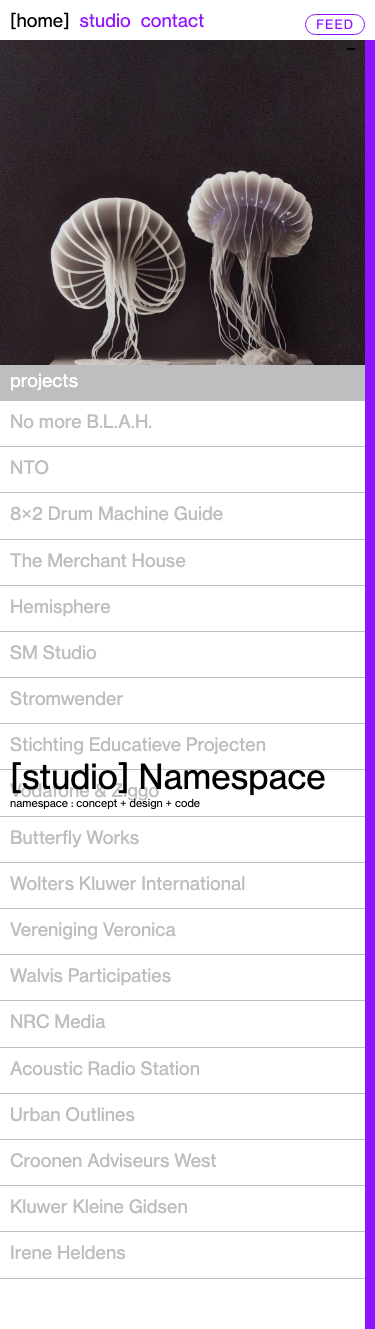 namespace : concept + design + code home - namespace - mobile full page