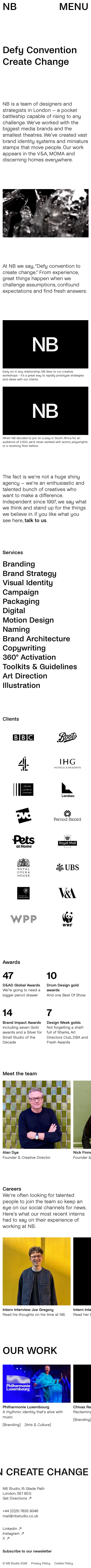 Nbstudio Co Uk — About - mobile full page