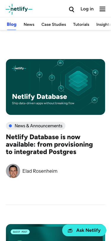 Netlify — Blog - mobile