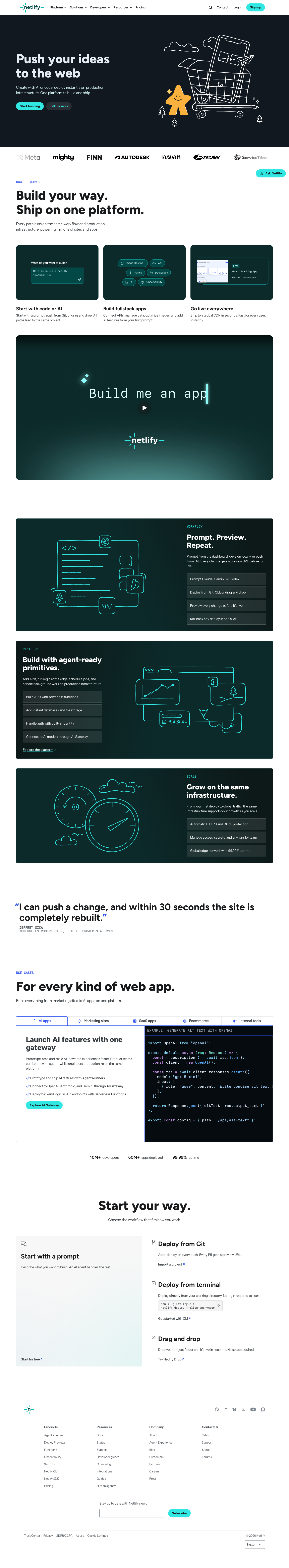 Netlify - full page scroll