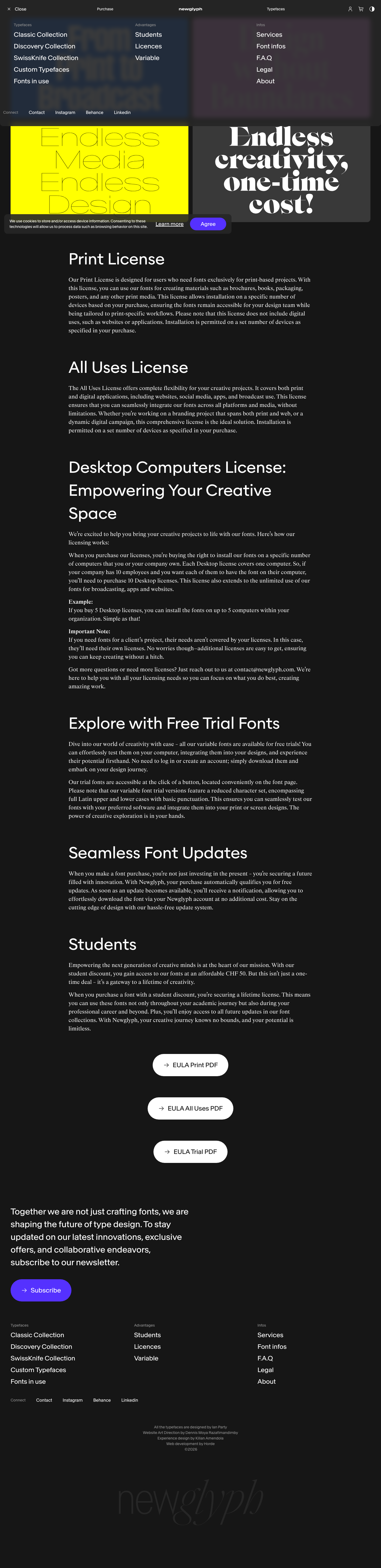 Newglyph - full page scroll