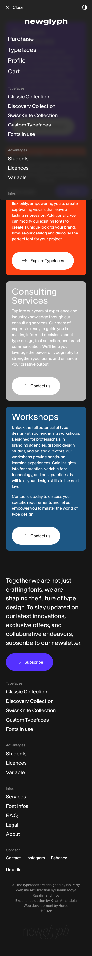 Newglyph - mobile full page