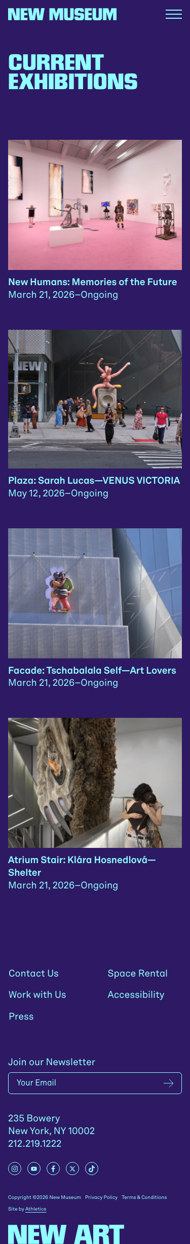 Newmuseum - mobile full page