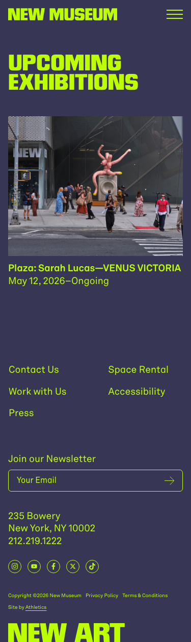 Newmuseum - mobile full page