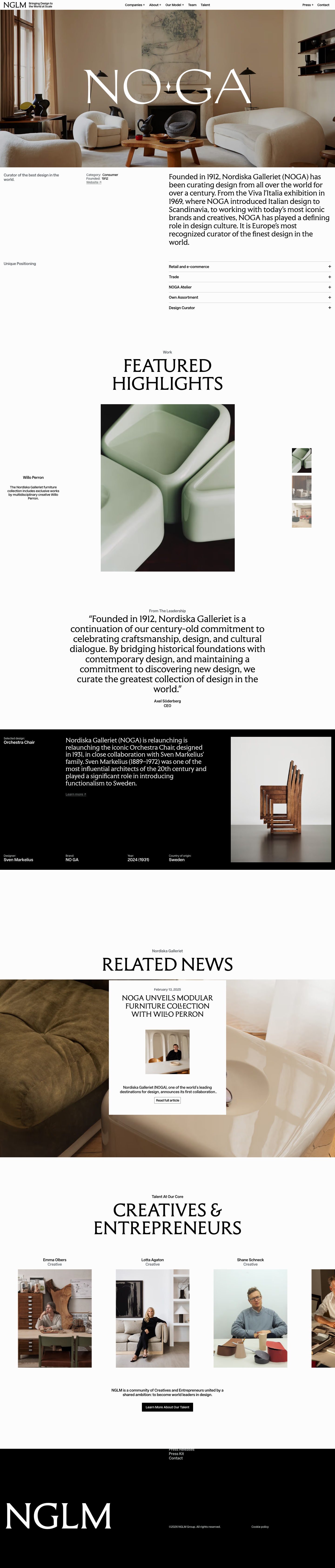 NGLM · Nordiska Galleriet - full page scroll