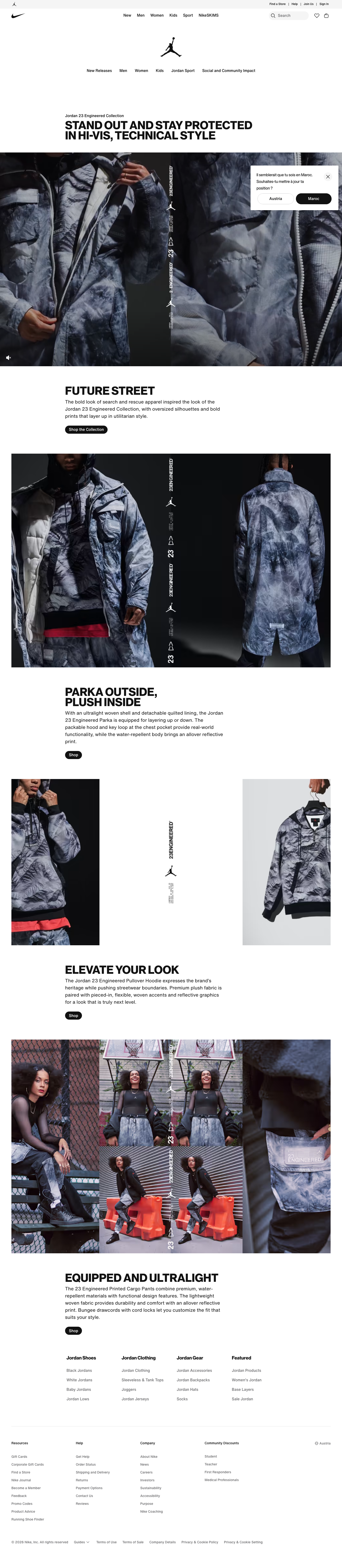 Nike - full page scroll