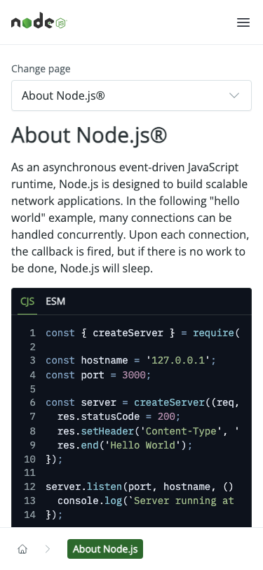 Nodejs - mobile