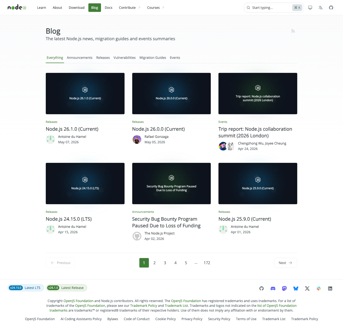 Nodejs - full page scroll