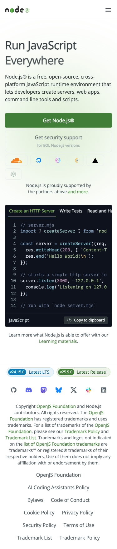 Nodejs - mobile full page