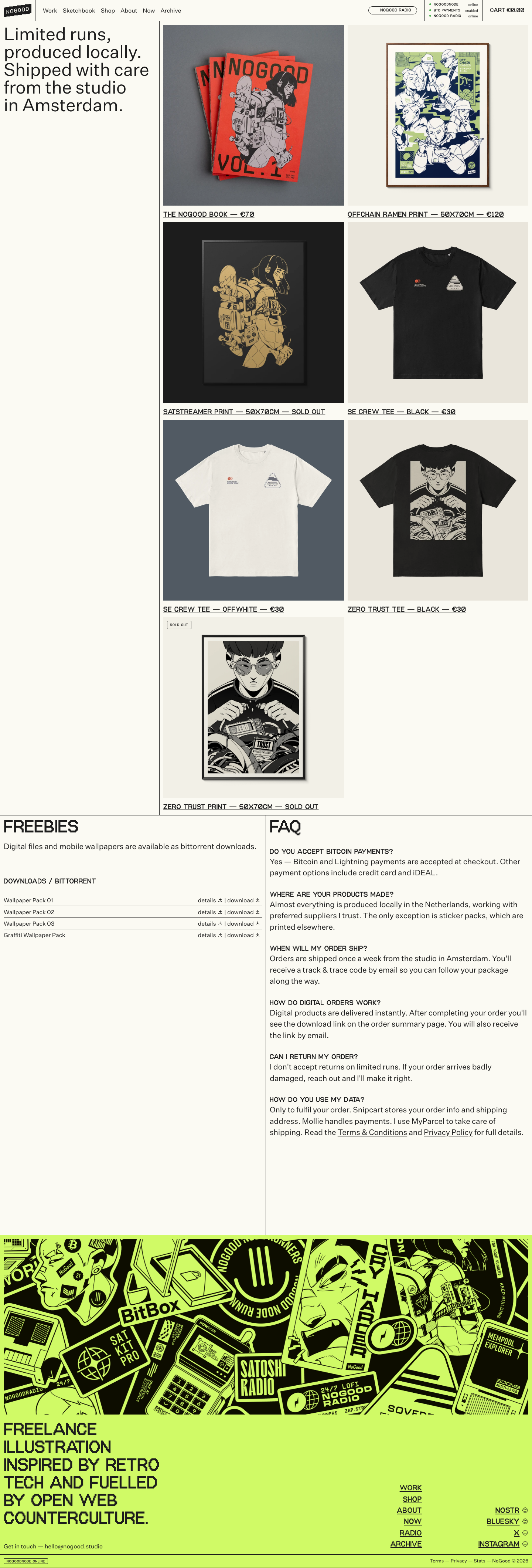 NoGood · Shop - full page scroll
