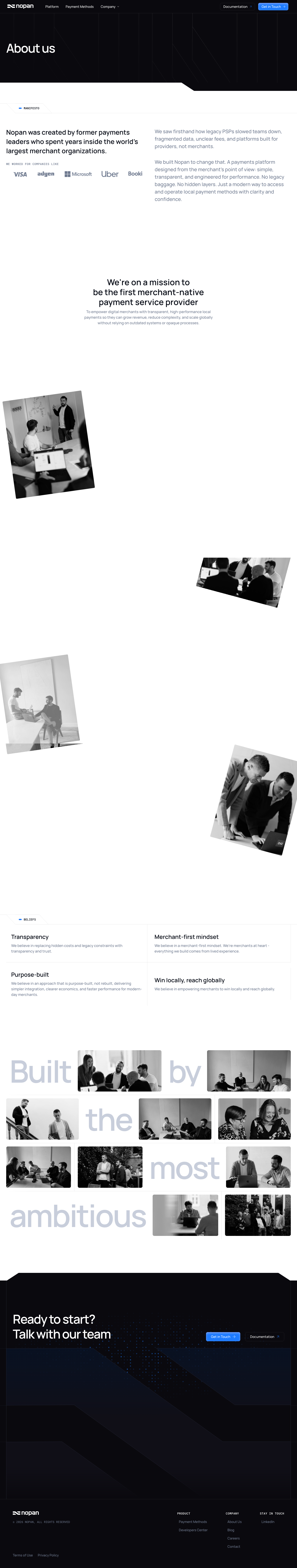 Nopan · About - full page scroll