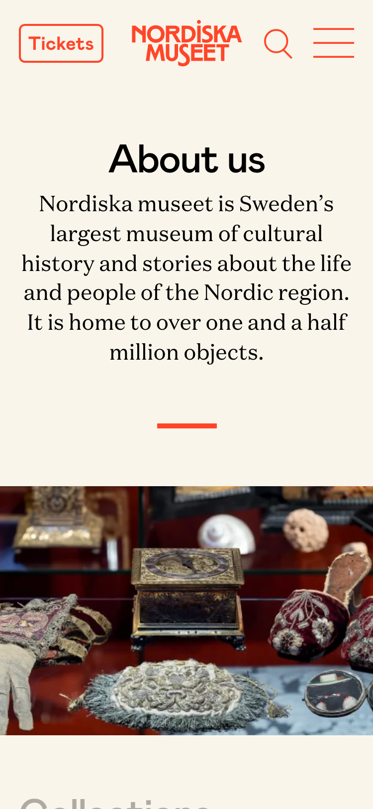 Nordiska Museet · About - mobile