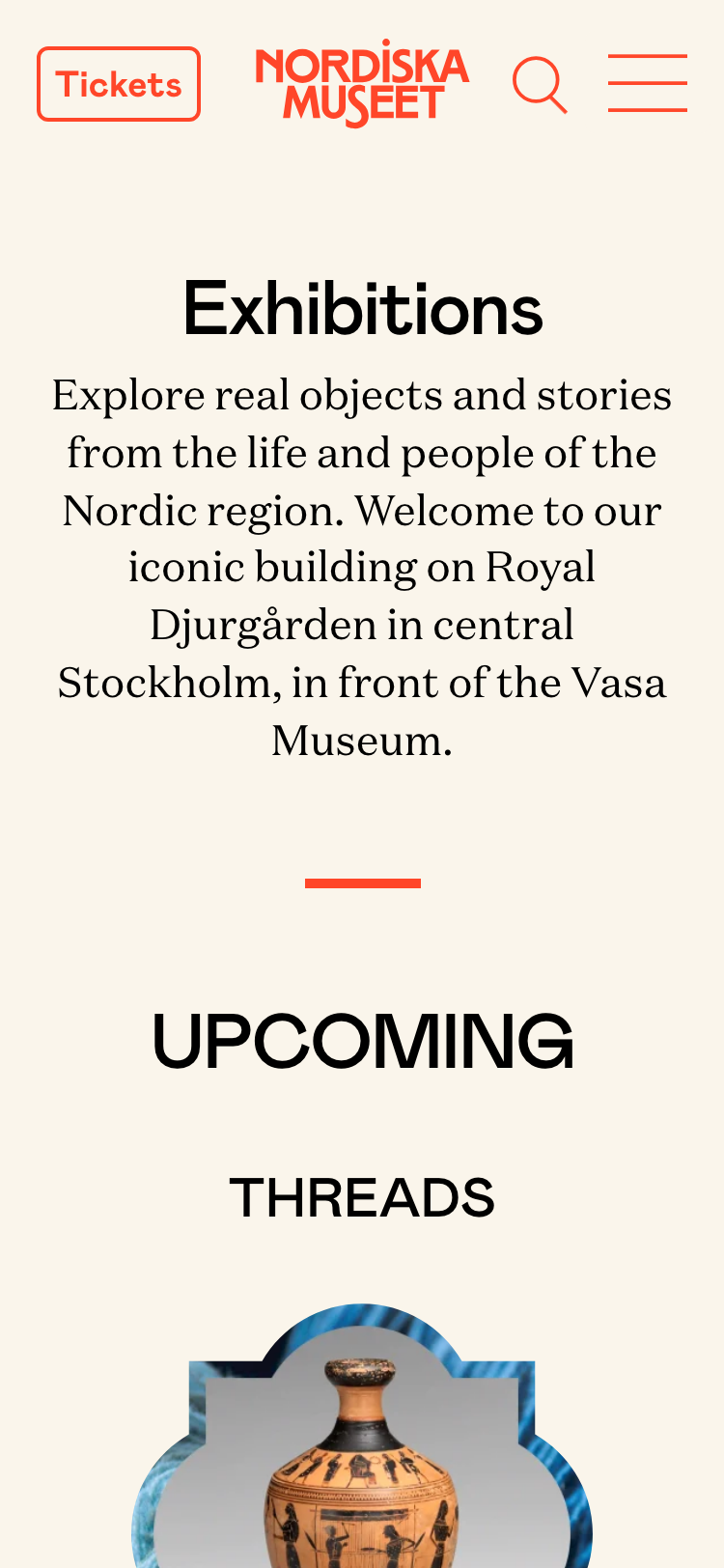Nordiska Museet · Exhibitions - mobile