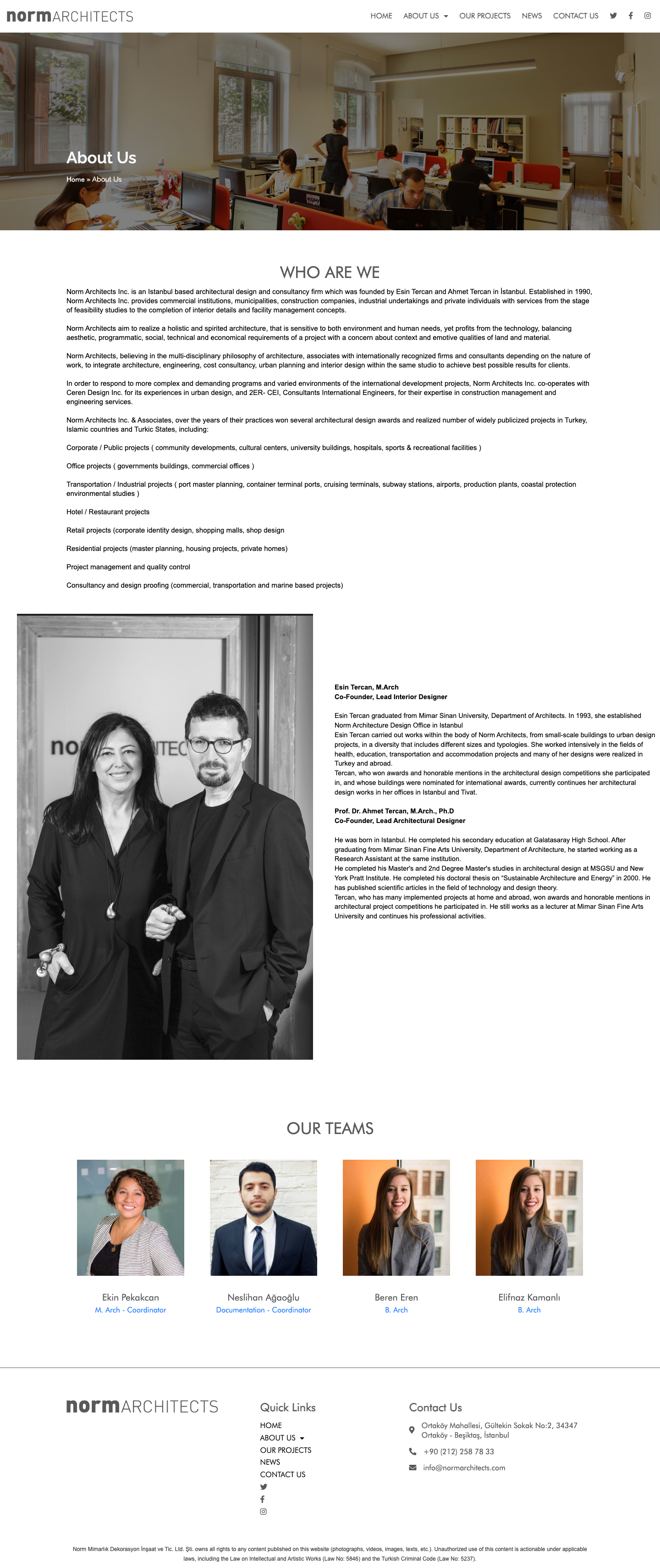 Normarchitects — About - full page scroll