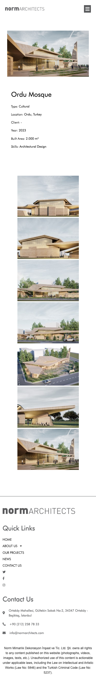 Normarchitects - mobile full page