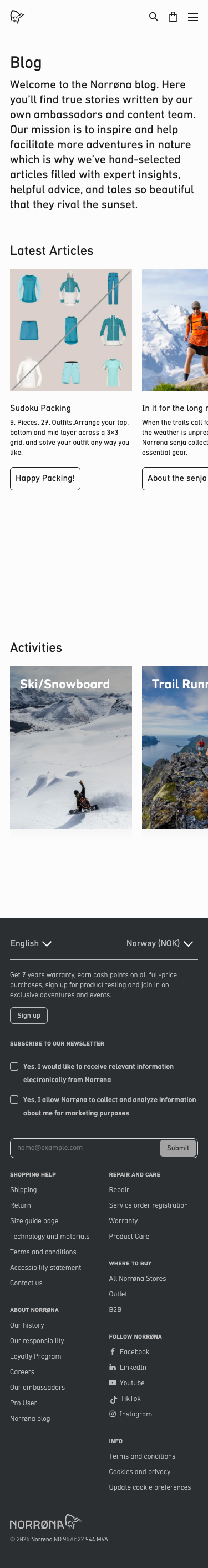 Norrona - mobile full page