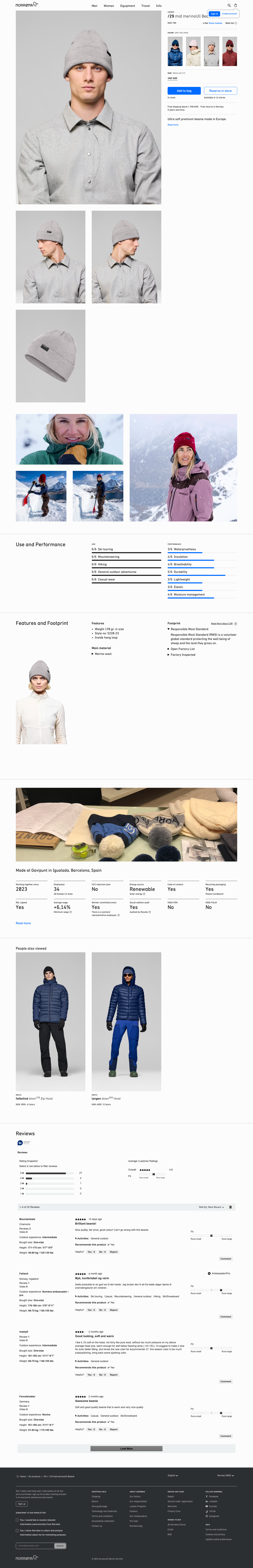 Norrona - full page scroll