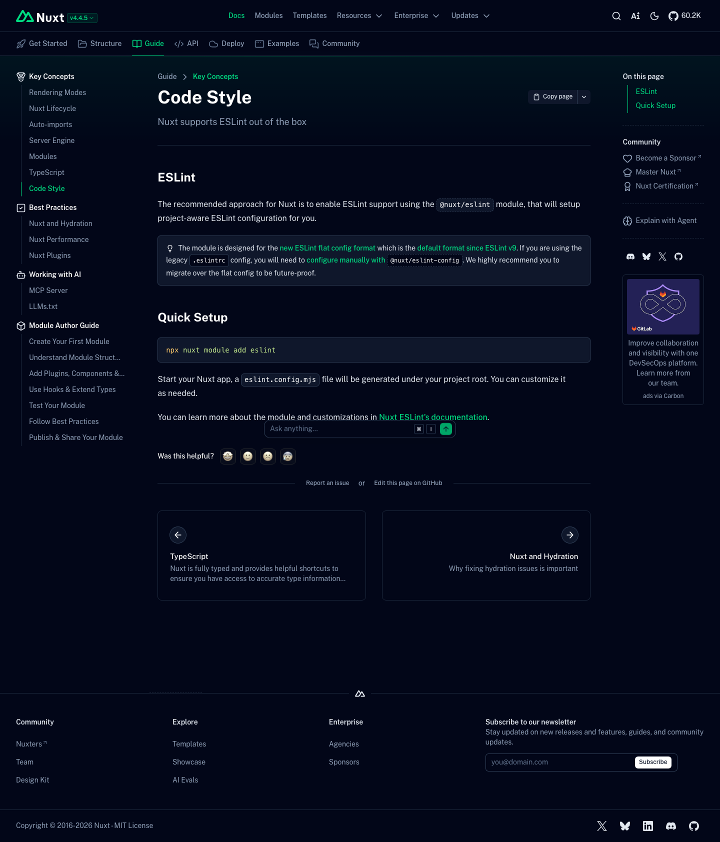 Nuxt — Docs - full page scroll