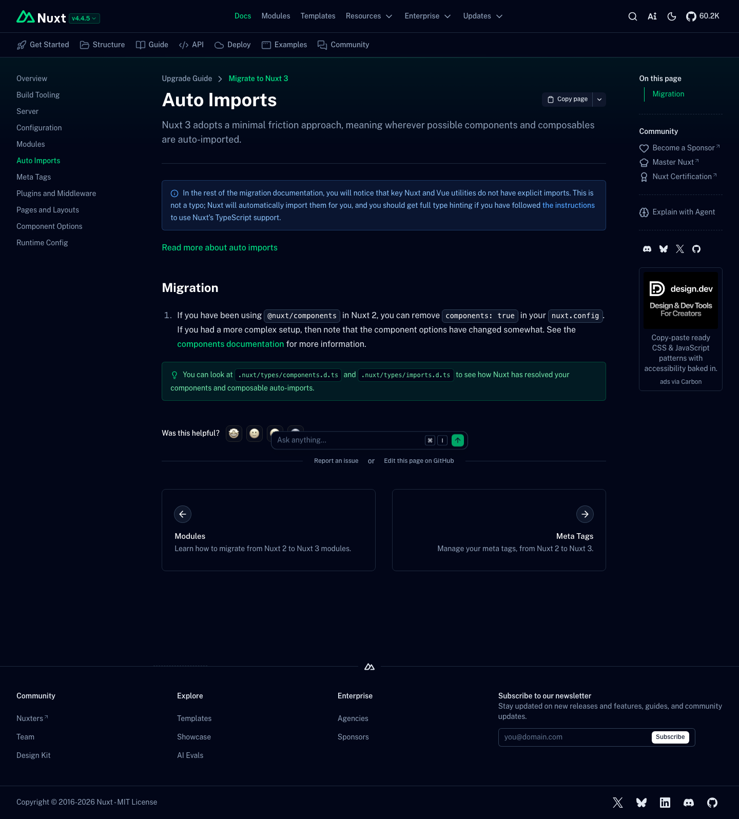 Nuxt — Docs - full page scroll