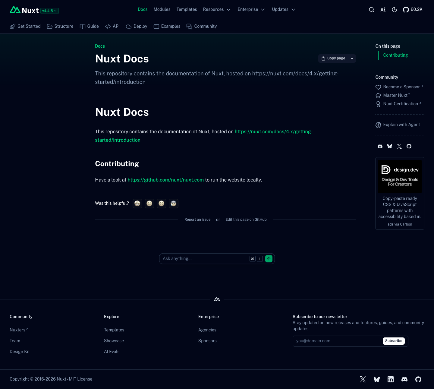 Nuxt — Docs - full page scroll