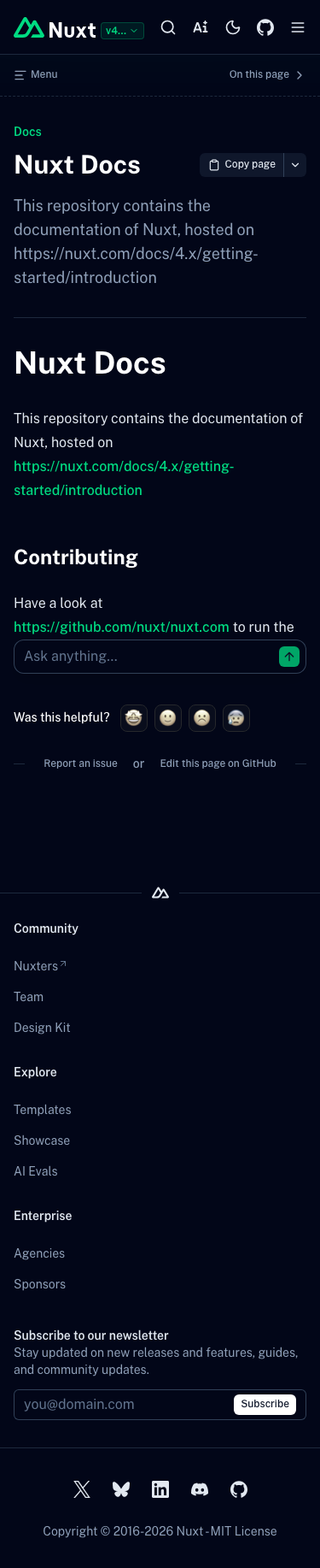 Nuxt — Docs - mobile full page