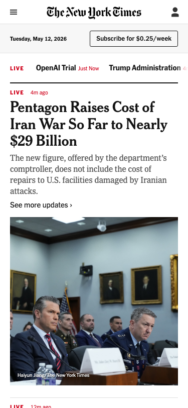 Nytimes - mobile