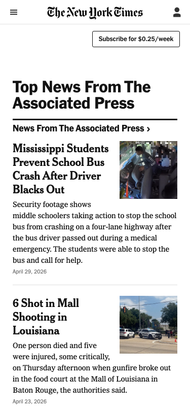 Nytimes - mobile