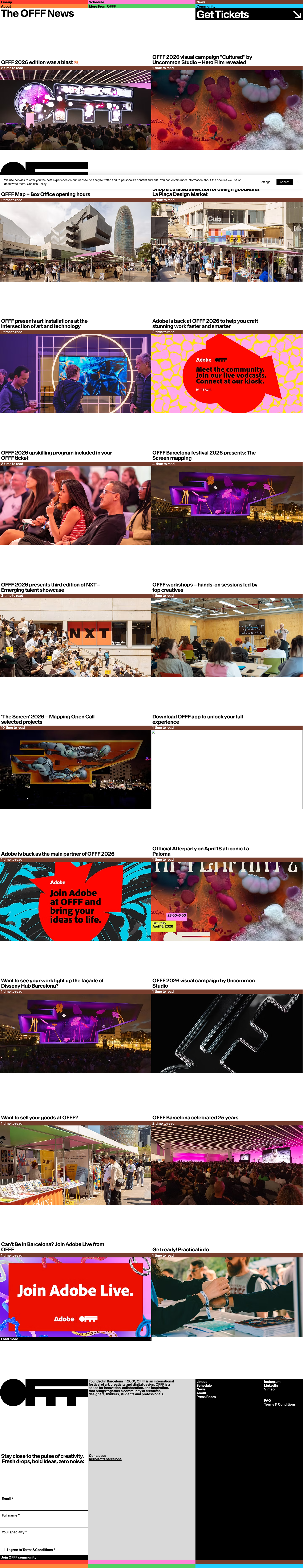 Offf Barcelona — Blog - full page scroll