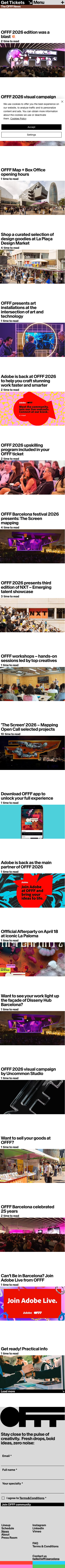 Offf Barcelona — Blog - mobile full page