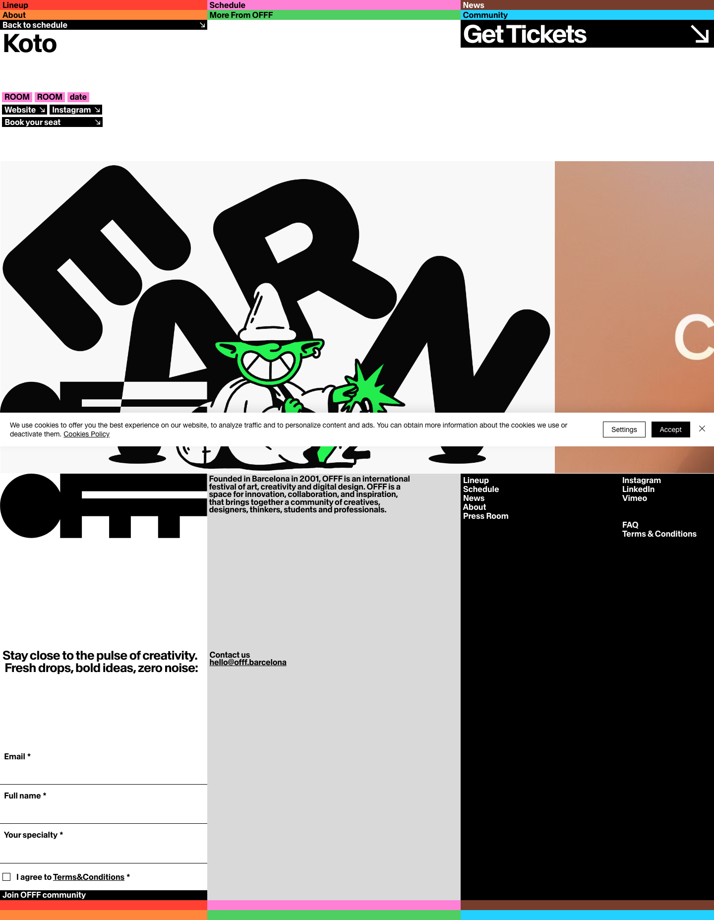 Offf Barcelona - full page scroll