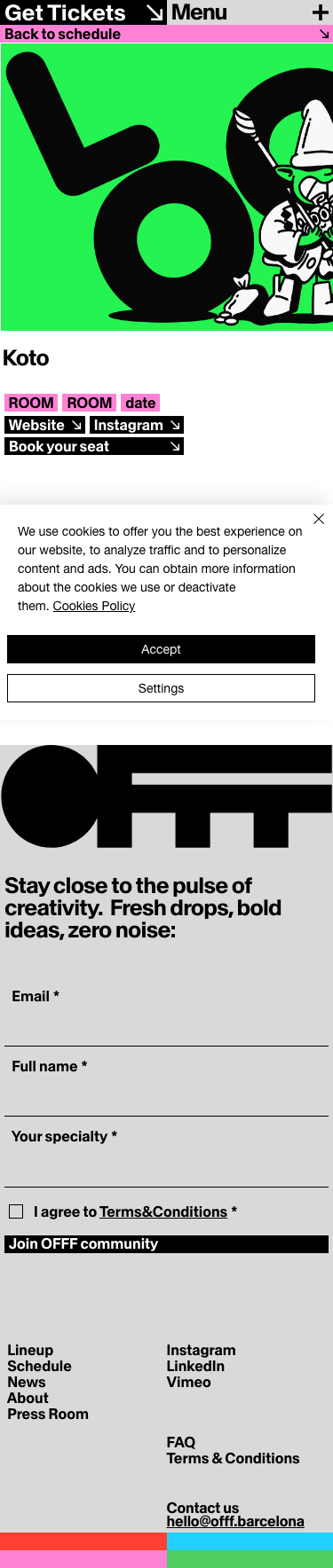 Offf Barcelona - mobile full page