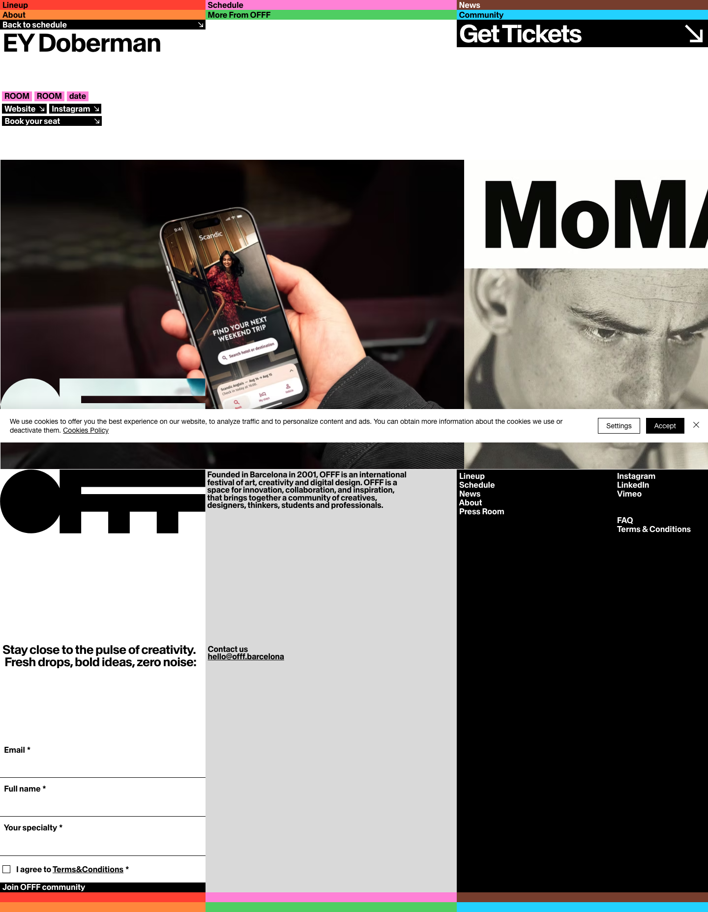 Offf Barcelona - full page scroll