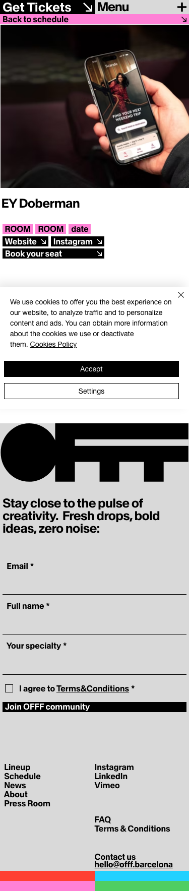 Offf Barcelona - mobile full page
