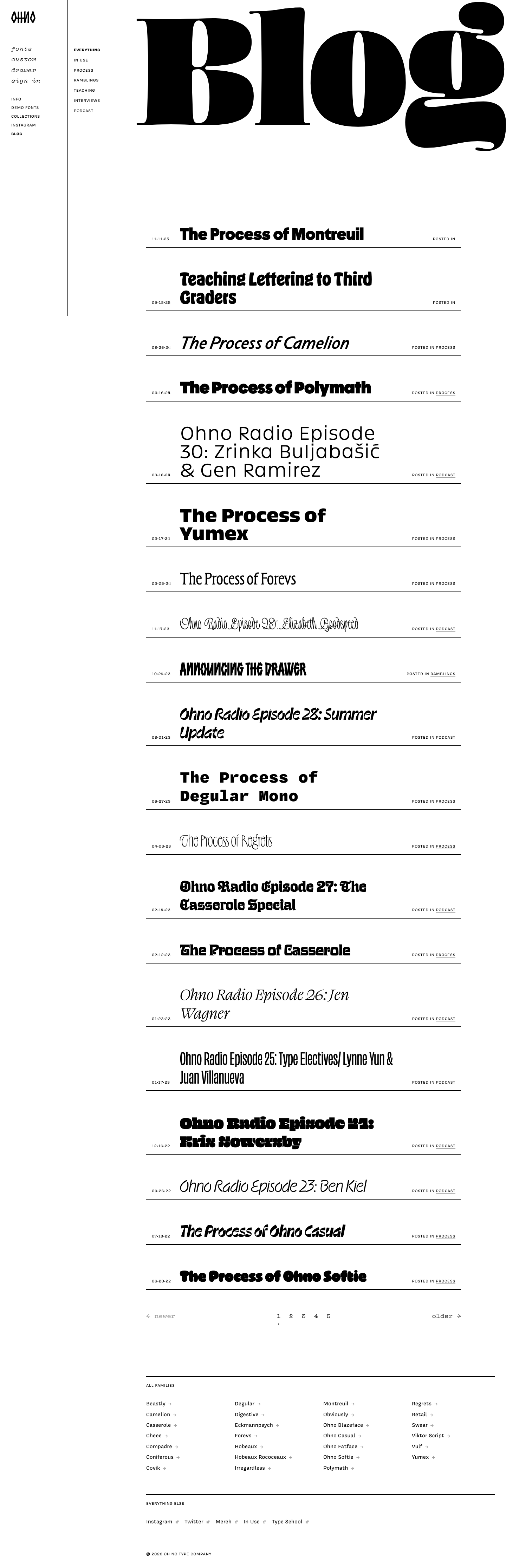 Ohnotype — Blog - full page scroll
